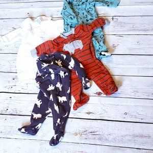 fleece footie pajamas 0-3 month Asorba 3